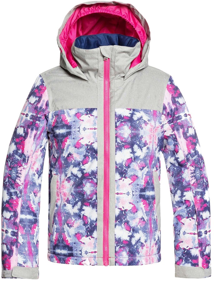 Roxy Delski Girl's Ski/Snowboard Jacket, Ages 8-10 Cloudy Day