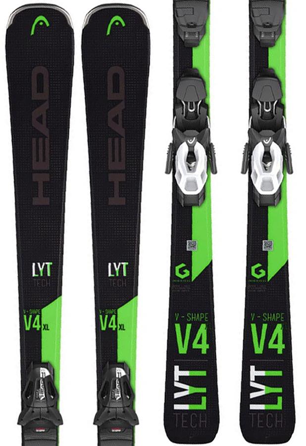 Head VShape V4 LYT PR 11 GW Skis, 170cm Black/Green 2020