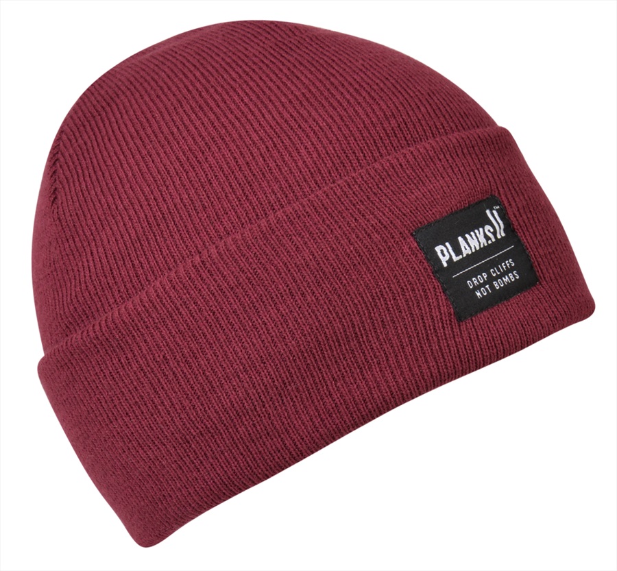 Planks Turn It Up Knitted Beanie Hat, One Size Plum