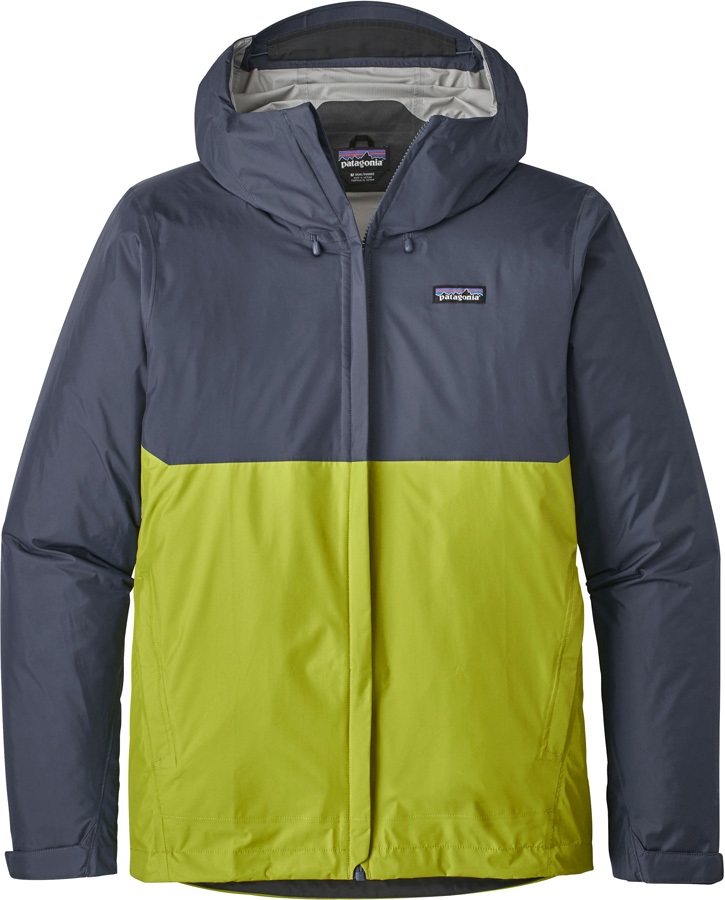Patagonia Torrentshell Waterproof Jacket, L Dolomite Blue/Light Gecko