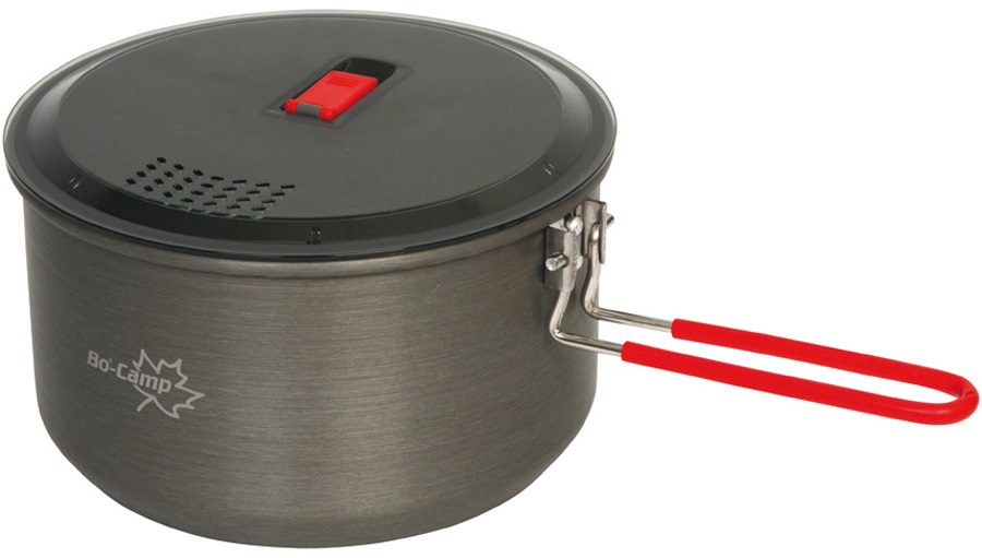 BoCamp Lightweight Pan Aluminium Camping Pan, 2L Anthracite