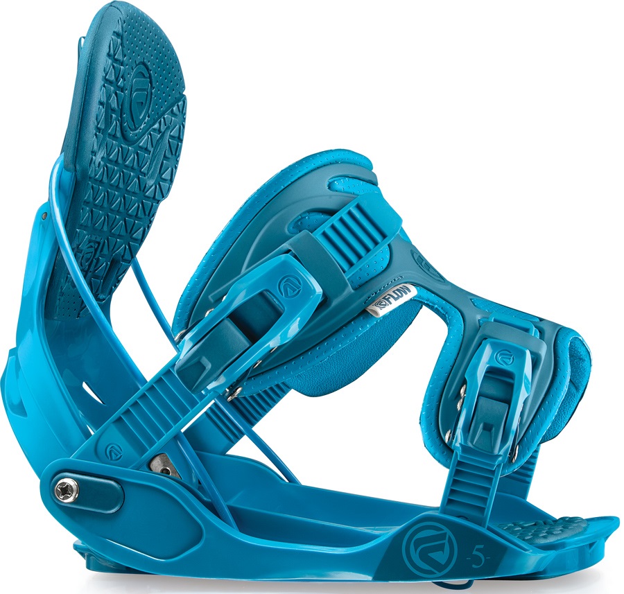 Flow Five Step In Snowboard Bindings, L, Blue, ExoFit, 2015