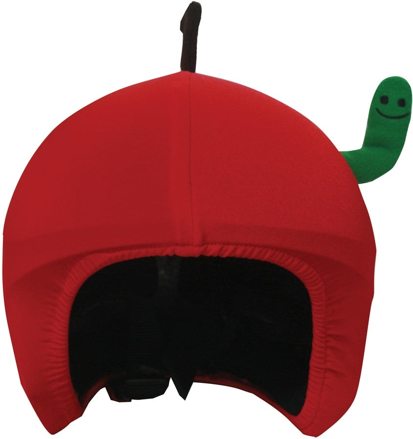 Coolcasc Show Time Ski/Snowboard Helmet Cover, Apple With Worm