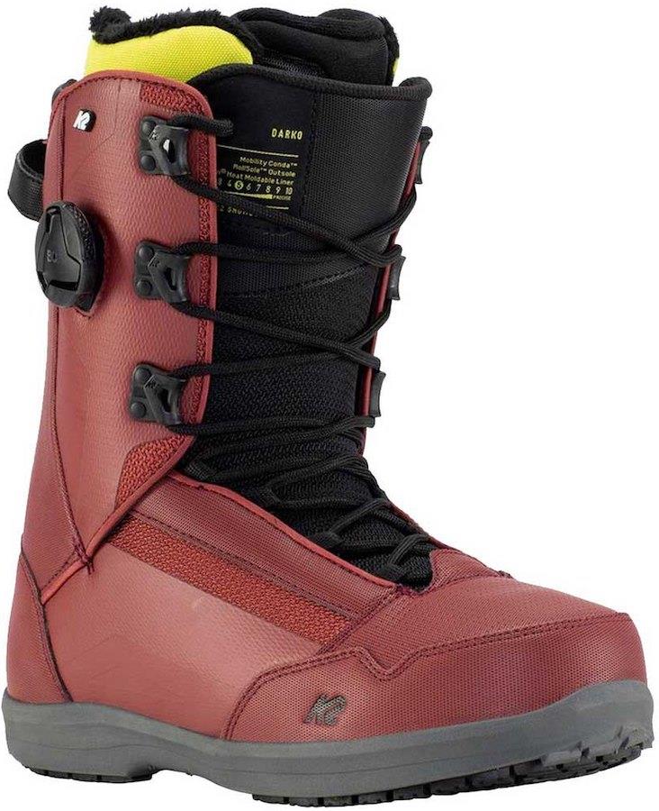 K2 Darko Men's Snowboard Boots, UK 9 Burgundy 2021