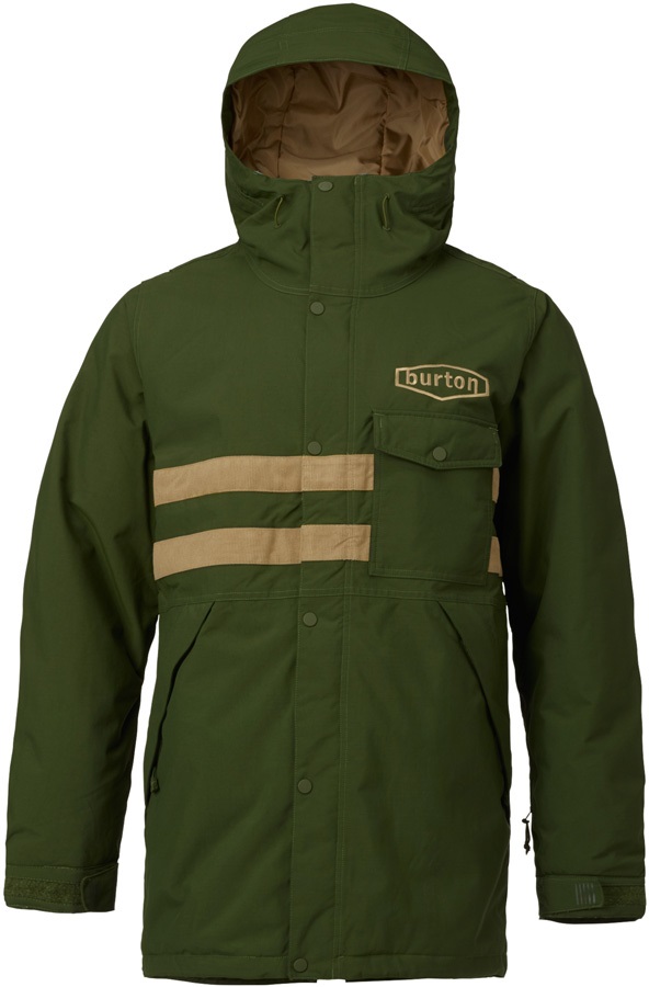 Burton Hoosick Parka Snowboard/Ski Jacket, M Rifle Green/Kelp Corduroy