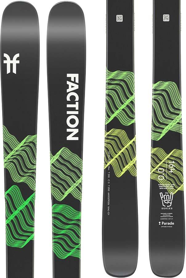 Faction Prodigy 0.0 Ski Only Skis, 157cm Black/Yellow 2022