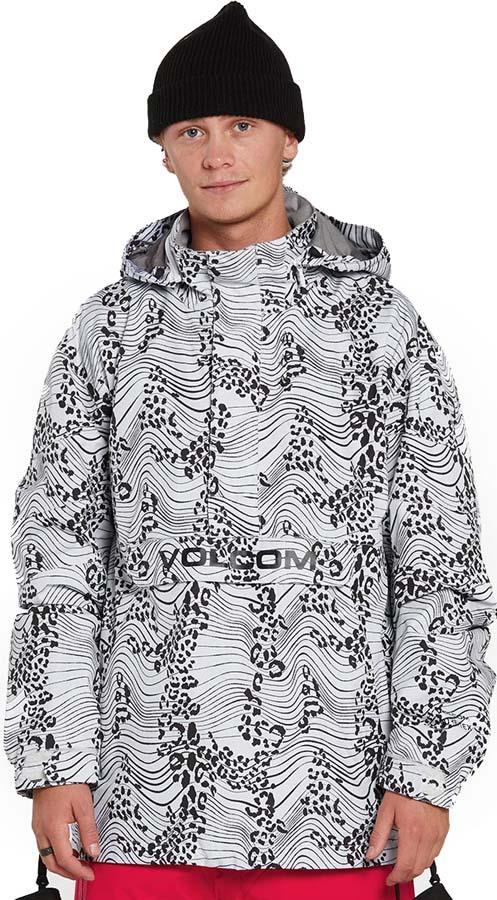 Volcom Adult Unisex Melo Gore-Tex Pullover Ski/Snowboard Jacket, L White Print