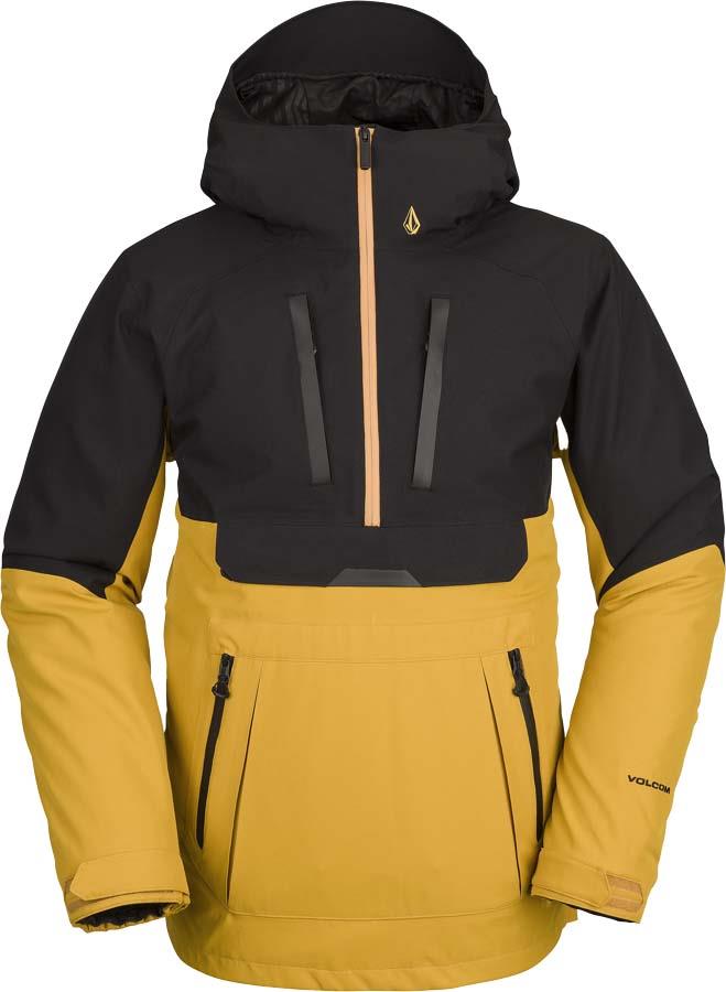 Volcom Brighton Pullover Ski & Snowboard Jacket, XL Resin Gold
