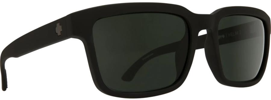 SPY Helm 2 HD Plus Grey Green Polarized Sunglasses, M/L Matte Black