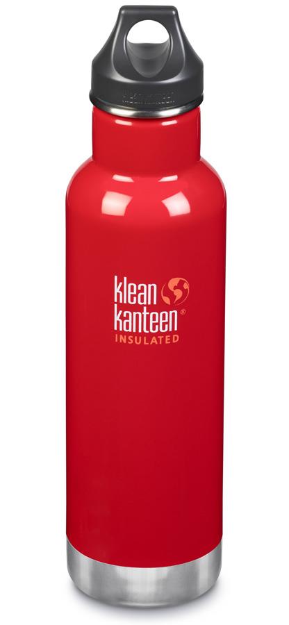 Klean Kanteen Insulated Classic Water Bottle, 592ml Mineral Red