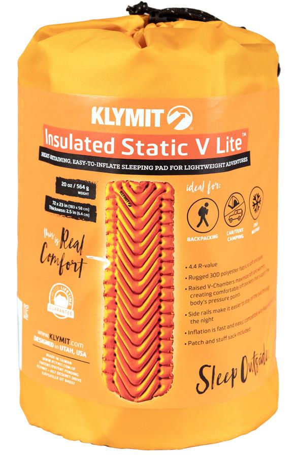 Klymit Insulated Static V Lite Inflatable Camping Mattress 1cm