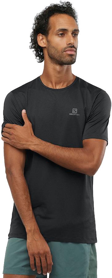Salomon Agile Training Logo Tee Hiking/Running T-shirt L Black