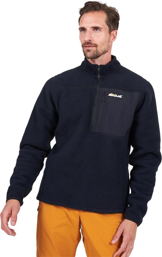 Montane Chonos Pull-On Men's Half-Zip Fleece Jacket, XL Black