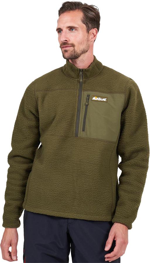 Montane Chonos Pull-On Men's Half-Zip Fleece Jacket, L Kelp Green