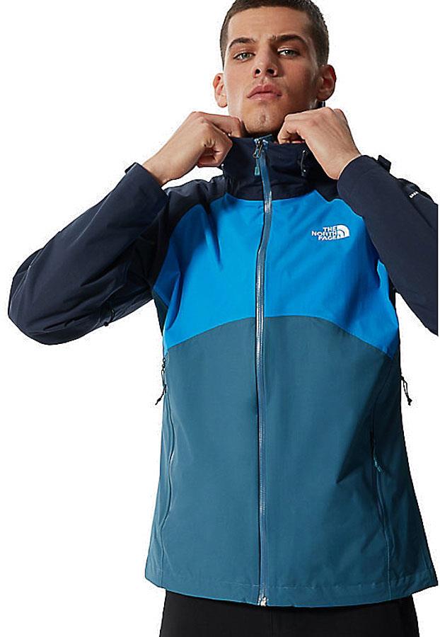 north face stratos jacket blue