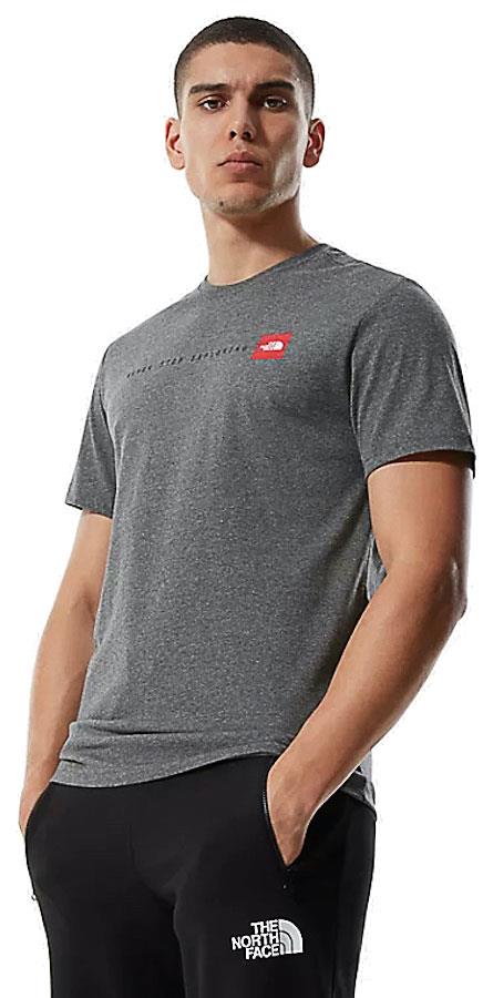 North Face Never Stop Exploring Short Sleeve T-Shirt S Heather/Red