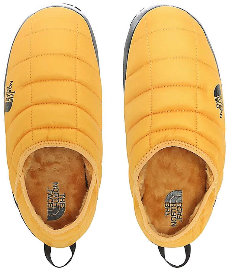 the north face thermoball traction v mule slippers in yellow
