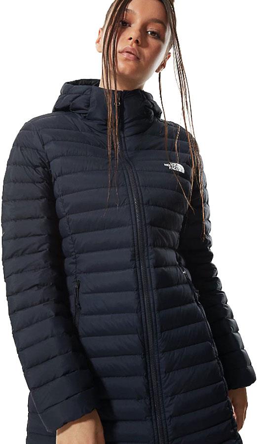 The North Face Stretch Down Women S Parka Jacket Uk 8 Aviator Navy
