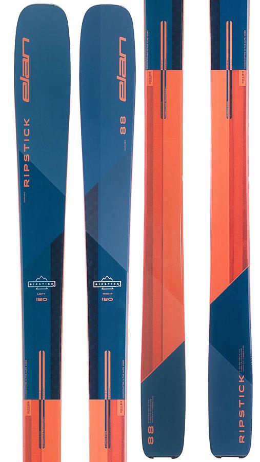 Elan RipStick 88 Ski Only Skis, 188cm Blue/Orange 2022