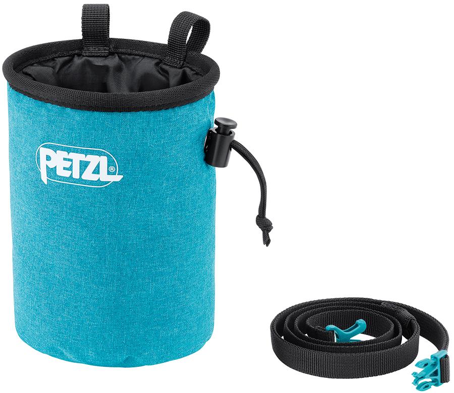 Petzl Bandi Drawstring Rock Climbing Chalk Bag, 75g Turquoise