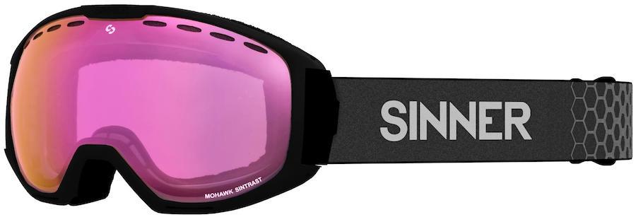 Sinner Mohawk + Pink Sintrast Ski/Snowboard Goggles, M Matte Black