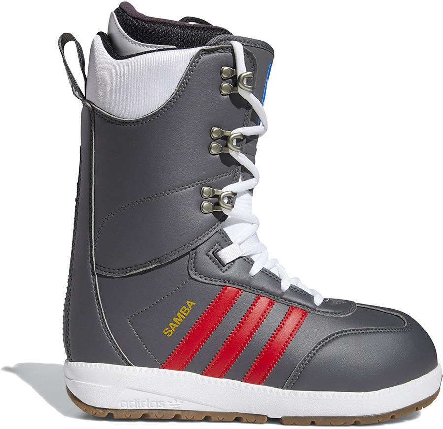 Adidas Samba ADV Snowboard Boots, UK 8 Grey Five/Scarlet/Gold 2021