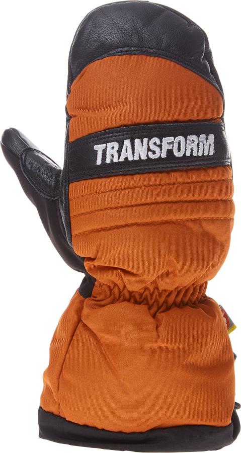 Transform Throwback Ski/Snowboard Mitts, S Orange