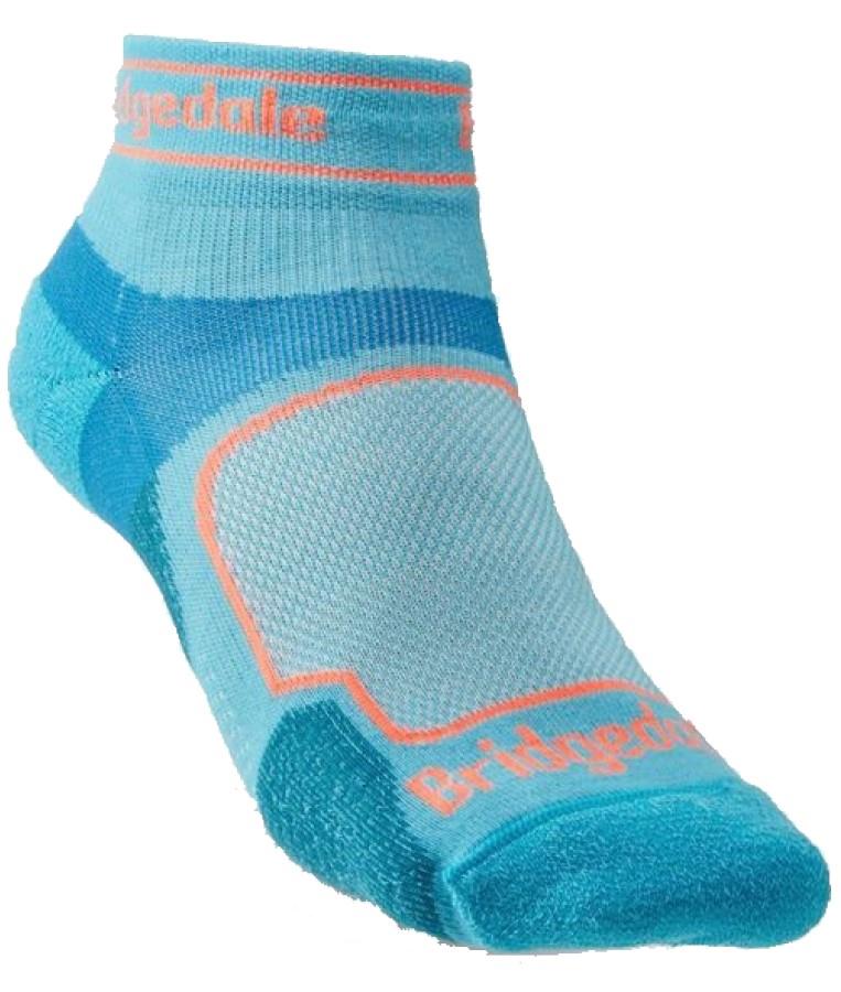 Bridgedale Ultralight T2 Sport Low Women's Trail Run Sock, L Blue