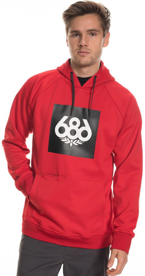 686 Knockout Bonded Fleece Men's Pullover Hoodie, L Red