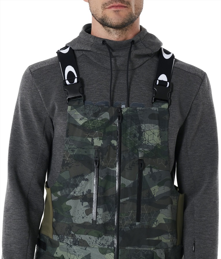 Oakley Bib 15K/3L Snowboard/Ski Pants, L Blackout