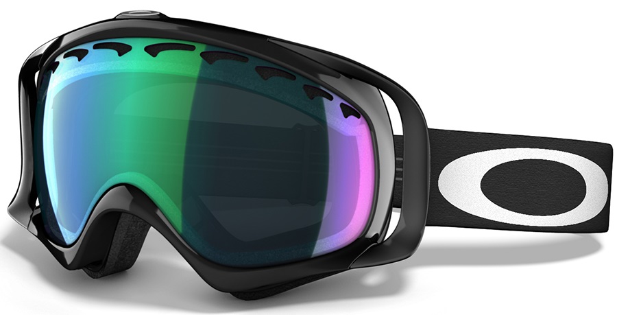 Oakley Crowbar Snowboard/Ski Goggles, Jet Black, Prizm Jade Iridium