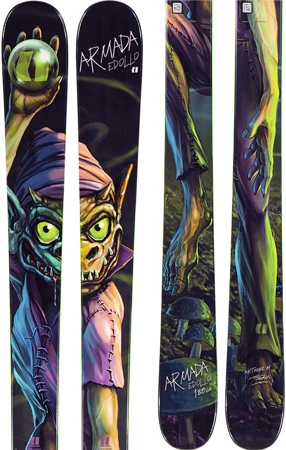 Armada Adult Unisex Edollo Ski Only Skis, 172cm Black/Green 2020