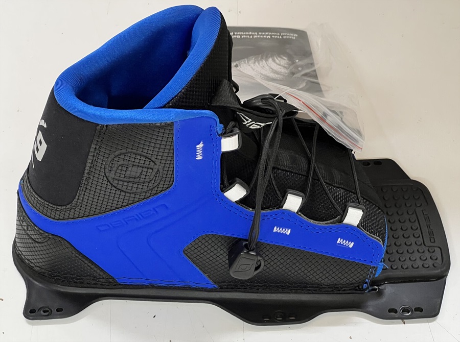 O'Brien X9 Front Slalom Water Ski Bindings, Std. UK 610 Black Blue