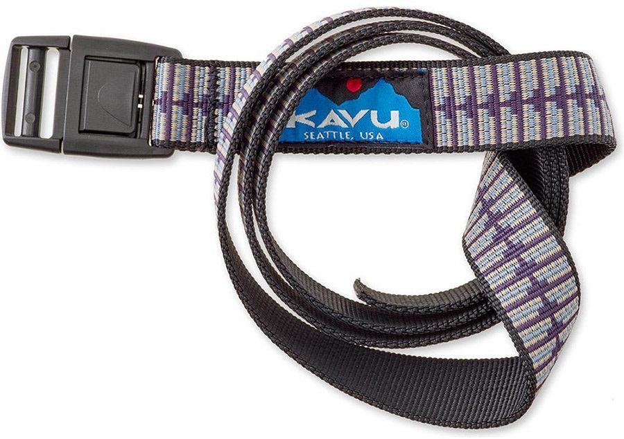 Kavu Adult Unisex Burly Adjustable Nylon Web Clip Belt, 44" Peak Step