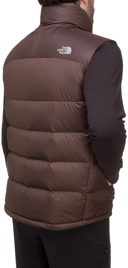 north face brown gilet womens