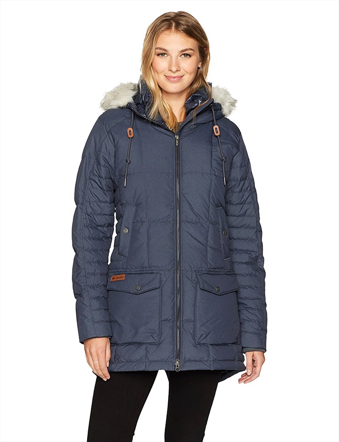 columbia della fall mid down jacket