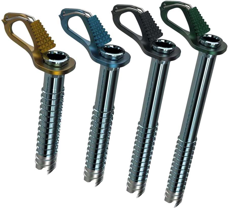 Blue Ice Aero Lite Ice Screw Climbing Anchor, 19cm Grey