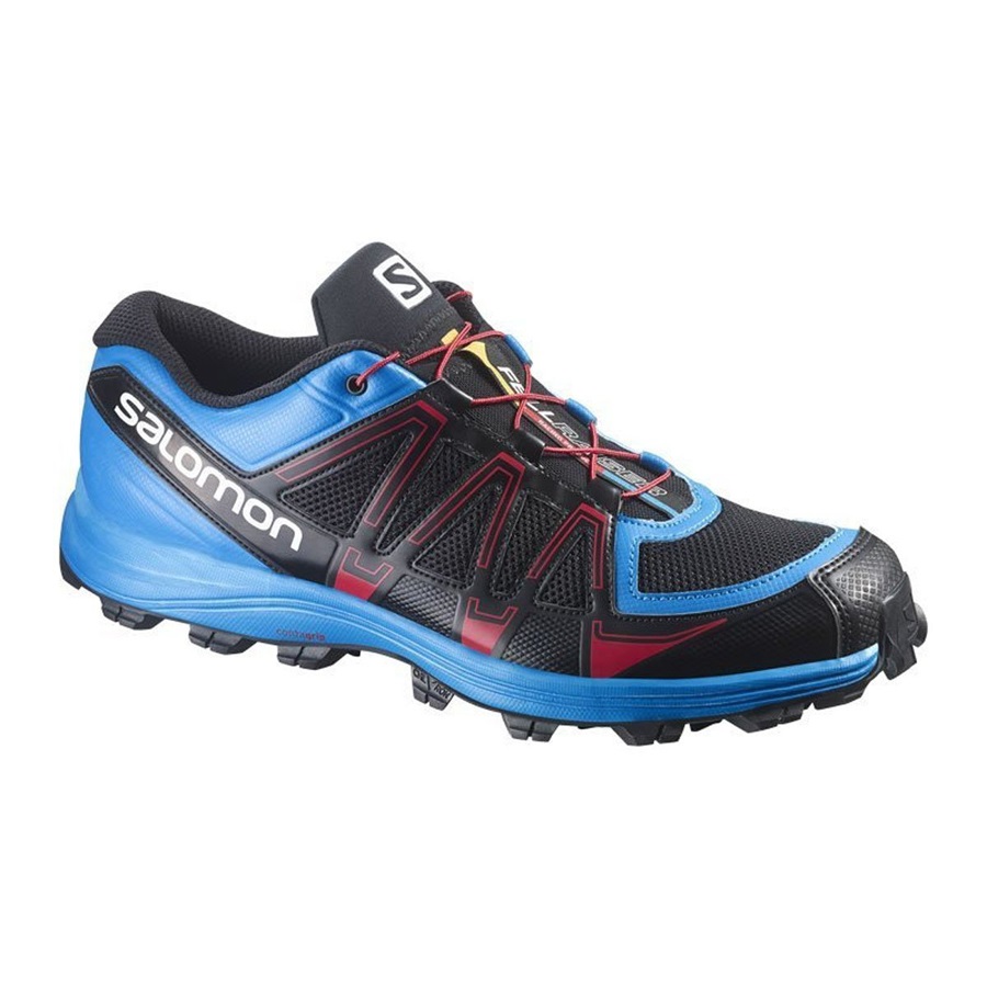 Salomon Fellraiser Trail Running Shoe, UK 10.5, Blue/Black/Red