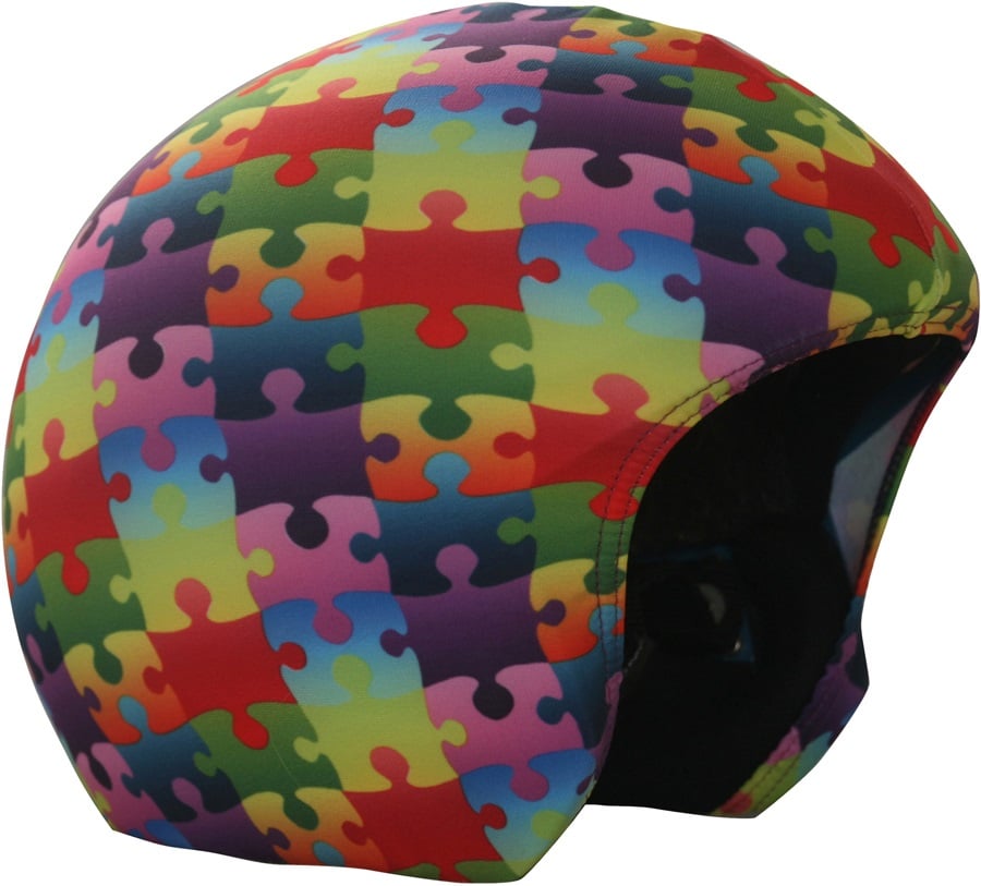 Coolcasc Printed Cool Ski/Snowboard Helmet Cover, Colour Puzzle