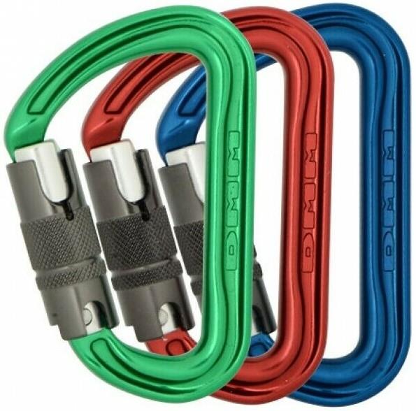 DMM Shadow Locksafe 3Pack Rock Climbing Carabiner Set, One Size Multi