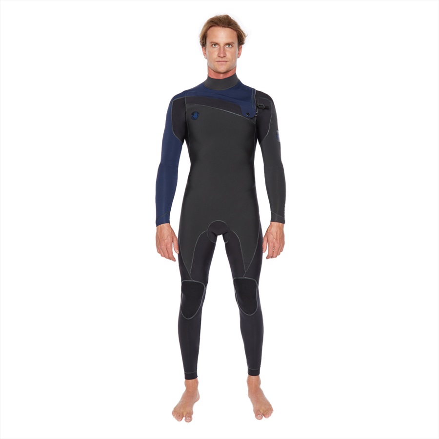 Body Glove Prime 4/3 Slant Chest Zip Surfing Wetsuit, MT Blue Grey