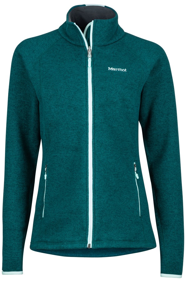 Marmot Torla Jacket Women's Polartec Zip-Up Fleece, UK 10 Deep Teal