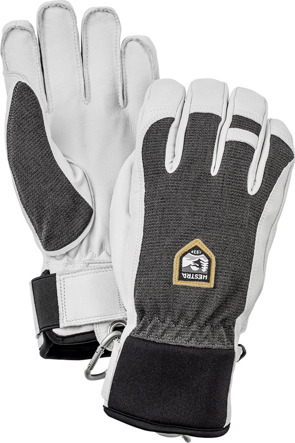 Hestra Army Leather Patrol Ski/Snowboard Gloves, S Charcoal