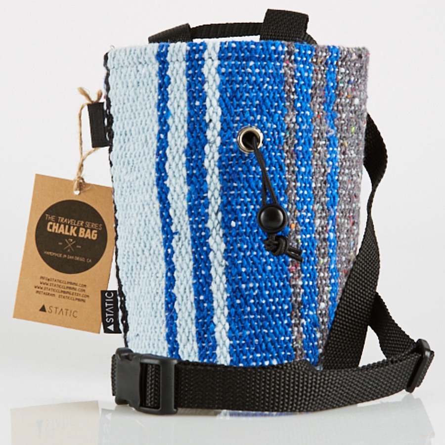 Static Traveller Series Rock Climbing Chalk Bag Black, Grey, & Blue