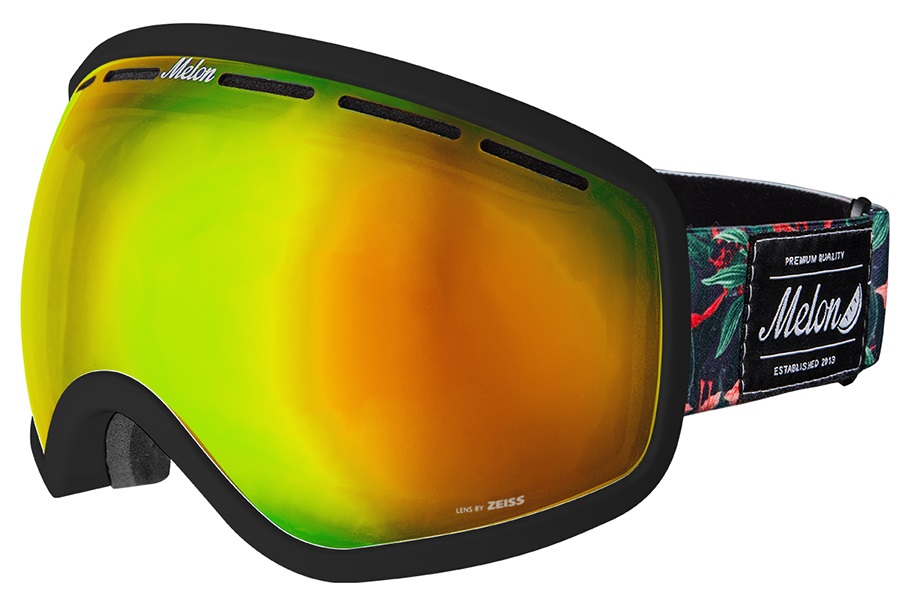Melon Chief Gold Chrome Snowboard/Ski Goggle, M/L Black
