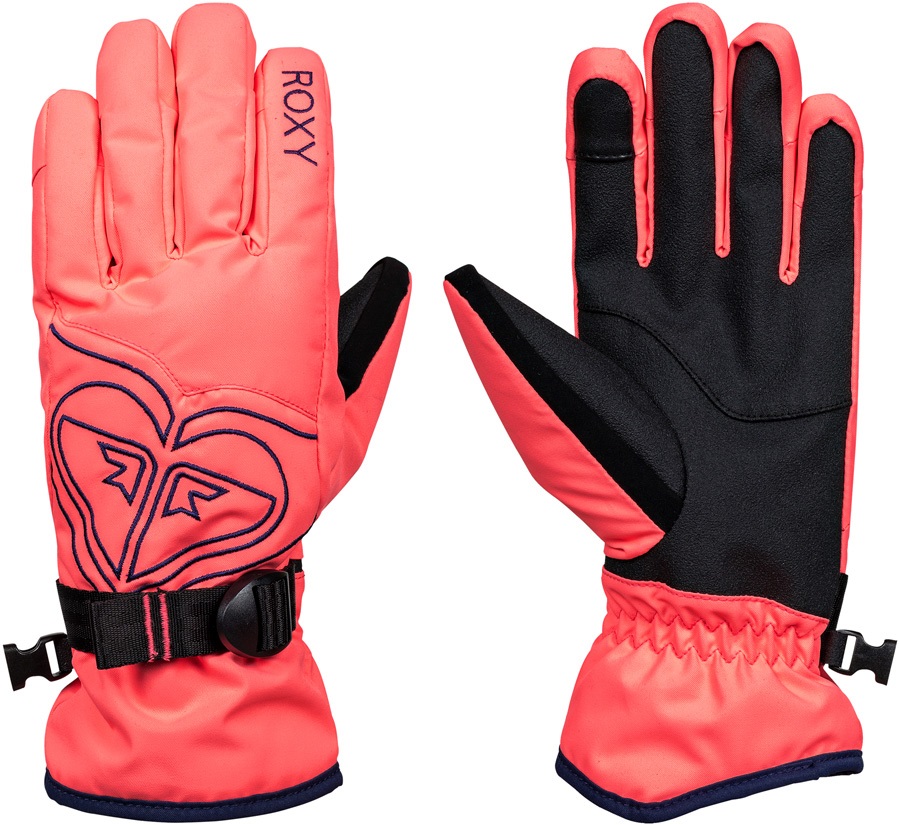 Roxy Poppy Women's Snowboard/Ski Gloves, M Neon Grapefruit