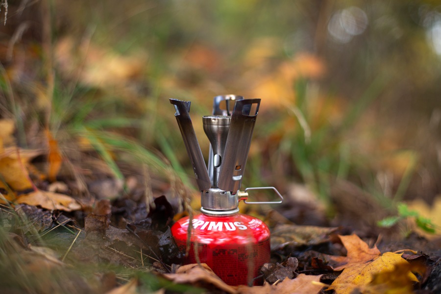 primus fire stick stove ultra compact camping stove, silver