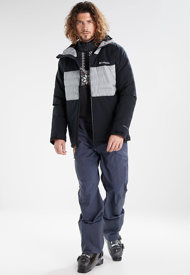 Columbia White Horizon Hybrid Ski/Snowboard Jacket, L Black