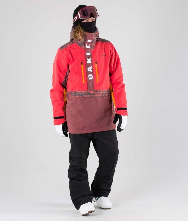 Oakley Regulator 2.0 Anorak Snowboard/Ski Jacket, S High Risk Red