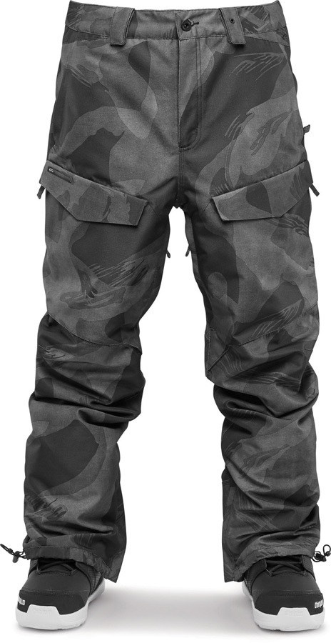 black camo snowboard pants